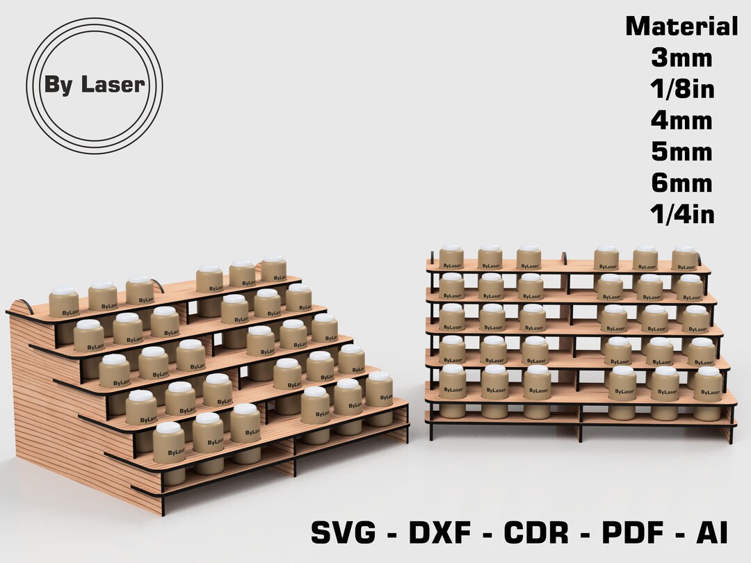 Paint Can Holder Rack Paint Stand Paint Rack Laser Etsy