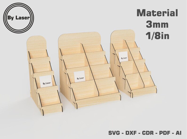 Retail Counter Display Stand 3 Different Size Tiered Display Etsy UK