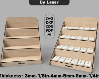 Présentoir à savon, fichiers Svg découpés au laser, fichiers vectoriels pour la découpe laser du bois