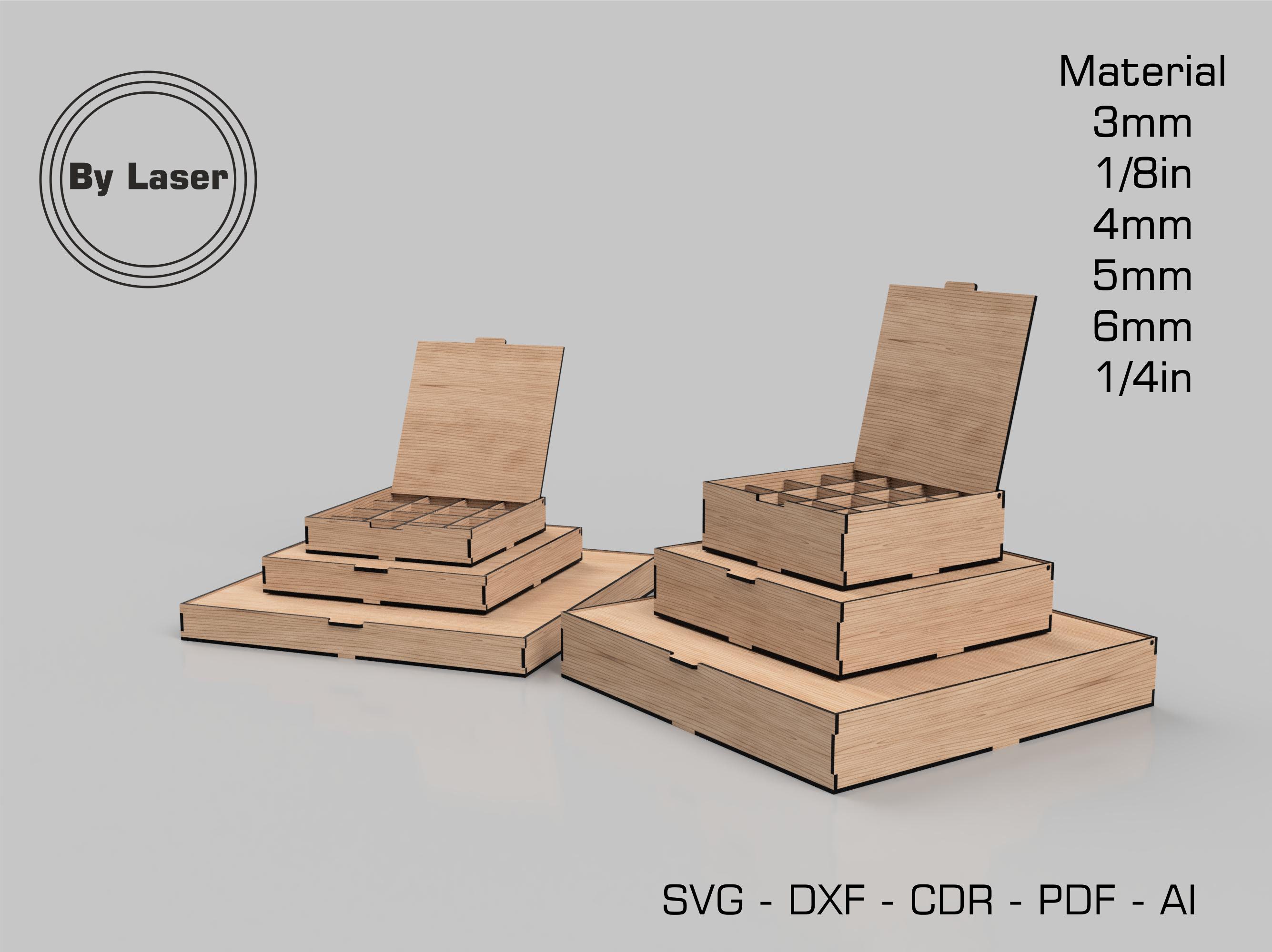 Laser Cut Files Box Storage Organizer Boxes With Flip Lid Etsy Hong Kong