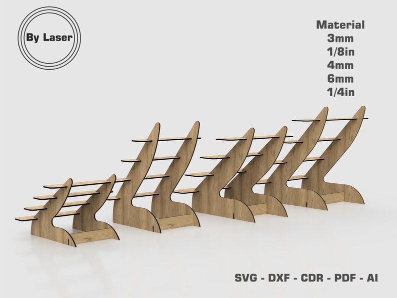 Crafting Display Stand Laser Cut Files Cupcake Stand 4 Different Size Portable Display Stand Glowforge SVG DXF EPS image 7
