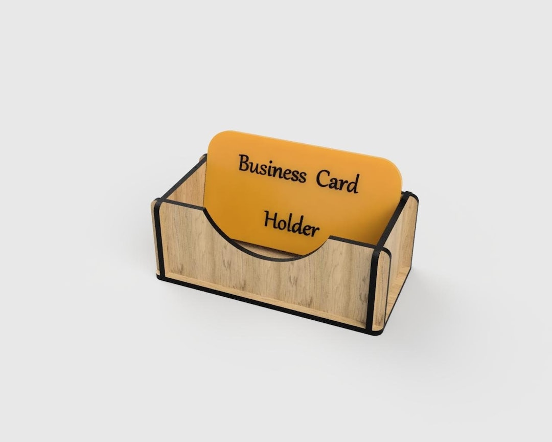 Business Card Holder Laser Cut Files 3mm , 1/8 Inch , 4mm Cut