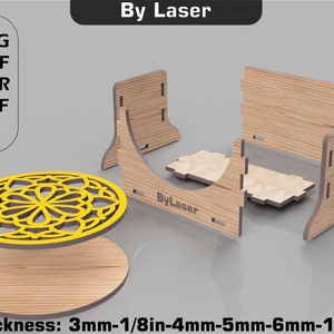 Laser Cut Coaster Pattern SVG: Glowforge Files (Digital Download