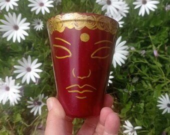 Übertopf, Terrakotta-Blumentopf, handbemalter Übertopf, Übertopf, Buddha-Gesicht, Topfdekoration, Zen-Buddha-Muttertagsgeschenk