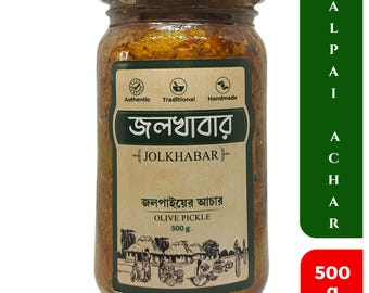 JALPAI er ACHAR Pacote de 500g | Conserva de Azeitonas | Autêntica, Tradicional e Feita à Mão | Receita Bengali