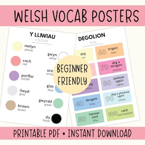 Cymraeg Flashcards | Welsh Language Learning Cards | Classroom & Home Printables