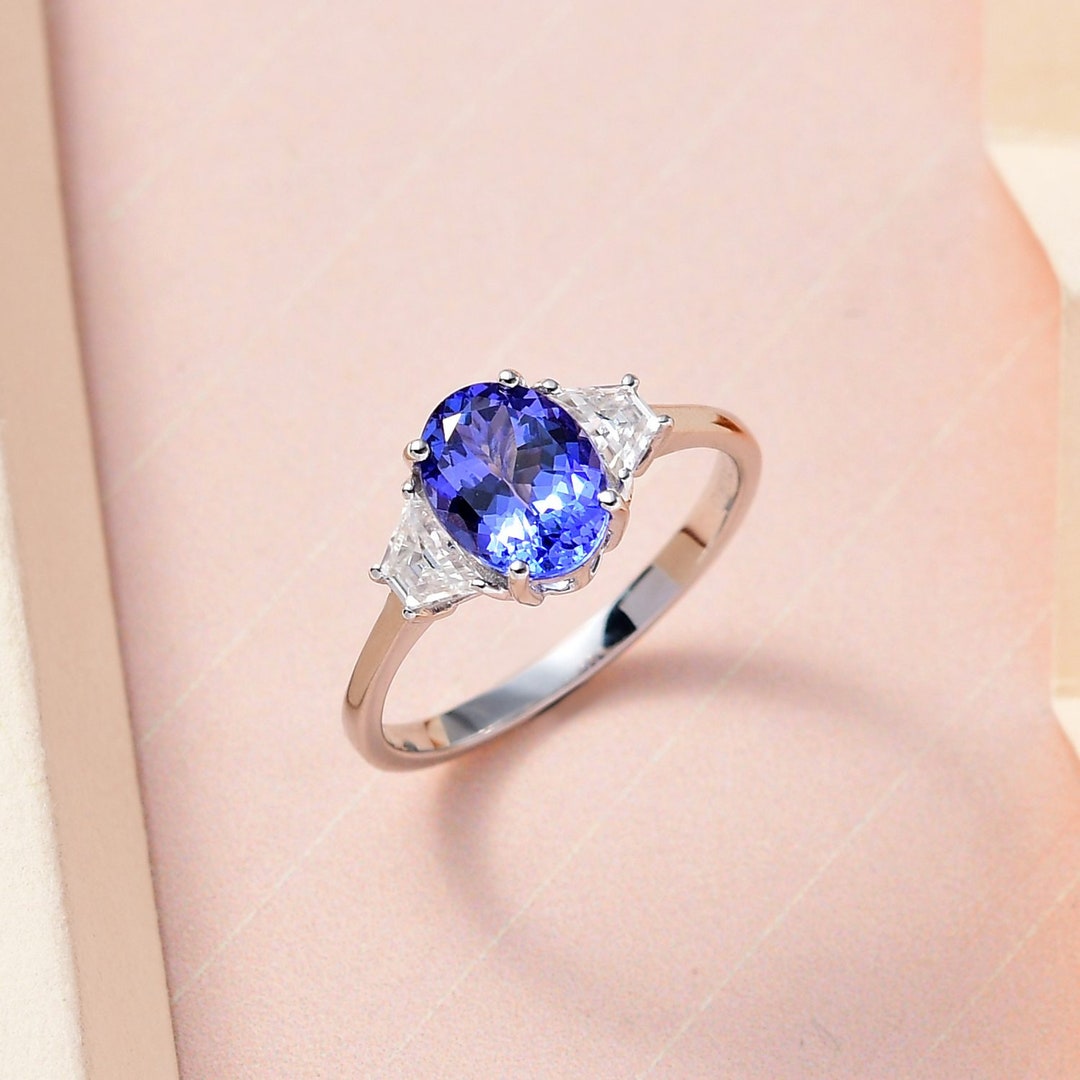 Aaaa tanzanite platinum ring deals