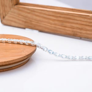 Aquamarin mit Moissanit Tennis Armband in Sterling Silber, März Birthstone Armband, Aquamarin Armband, Edelstein Armband für Frauen