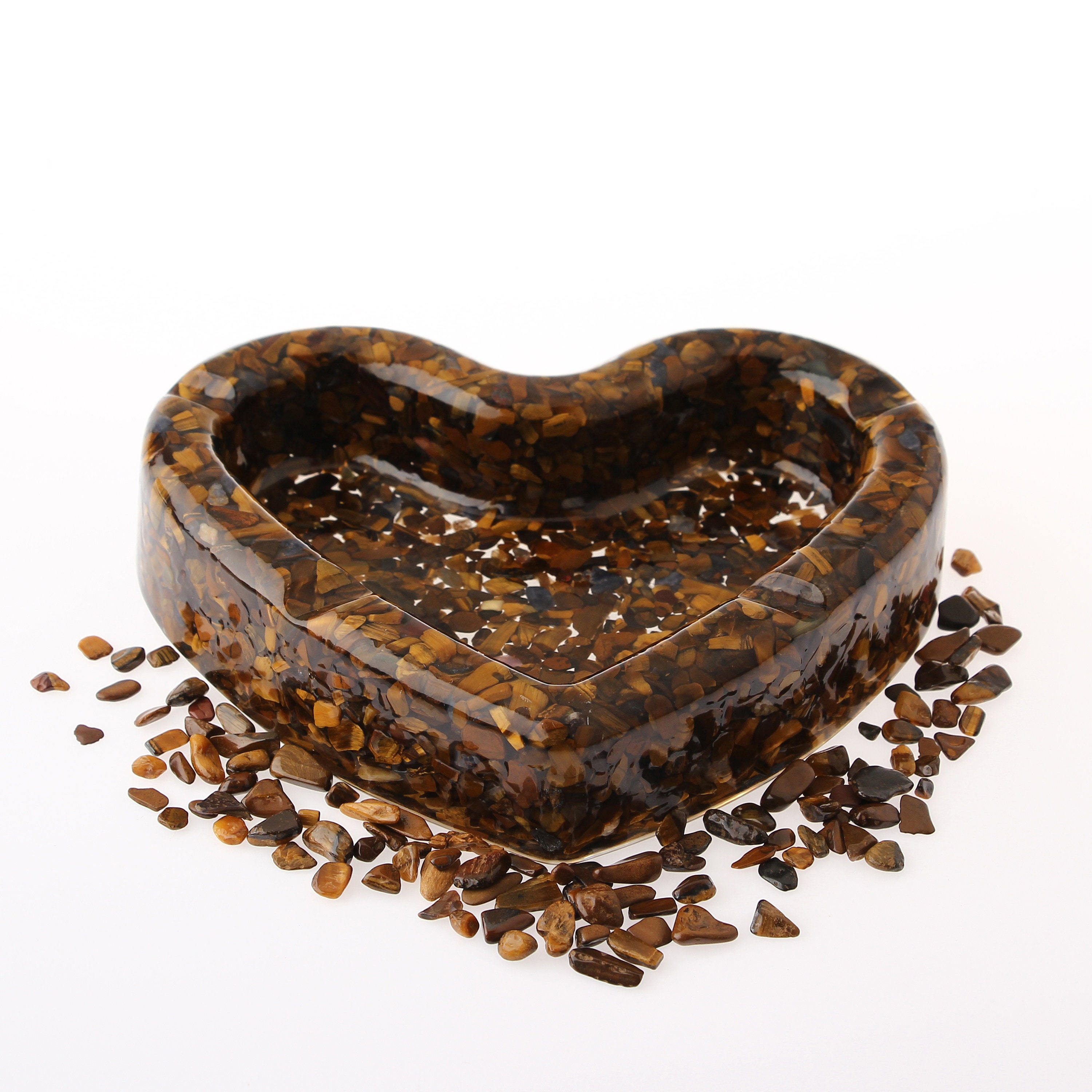 Tiger Eye Ashtray Crystal Ashtray Heart Ashtray Home Etsy