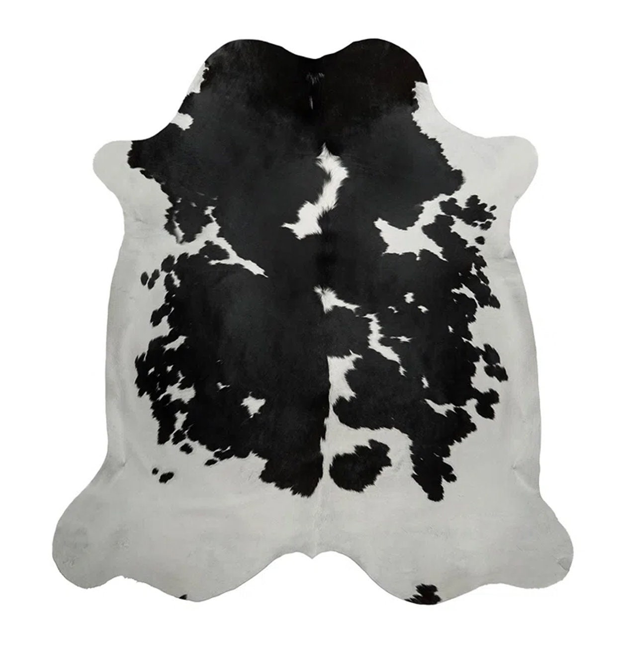 Black and White Cowhide Rug Brazilian Natural Cow Hide Area Rug for