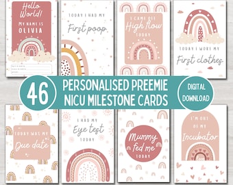 NICU Milestone Photo Cards - Etsy