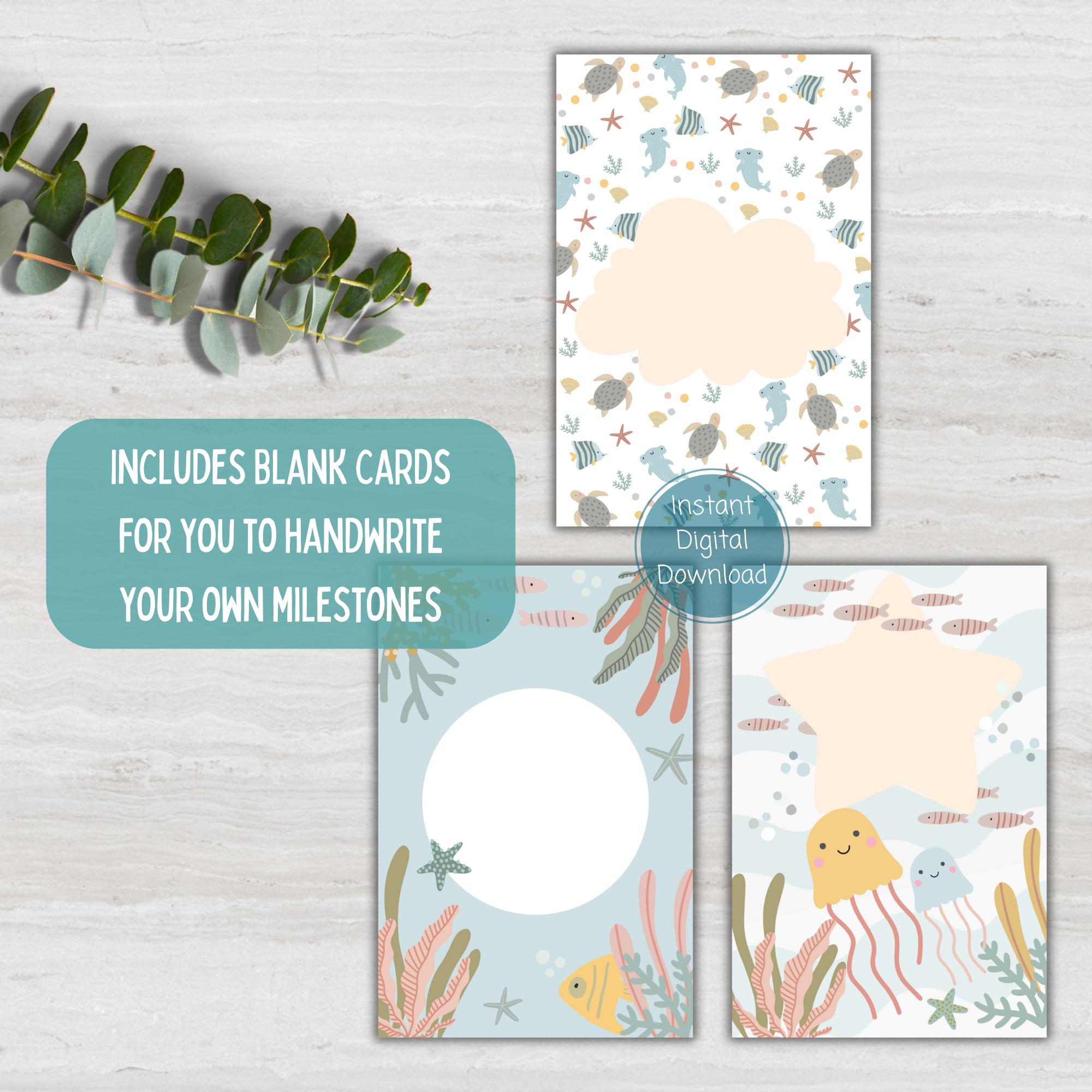 Under the Sea NICU Milestone Cards: Preemie Baby Photo Props (digital ...