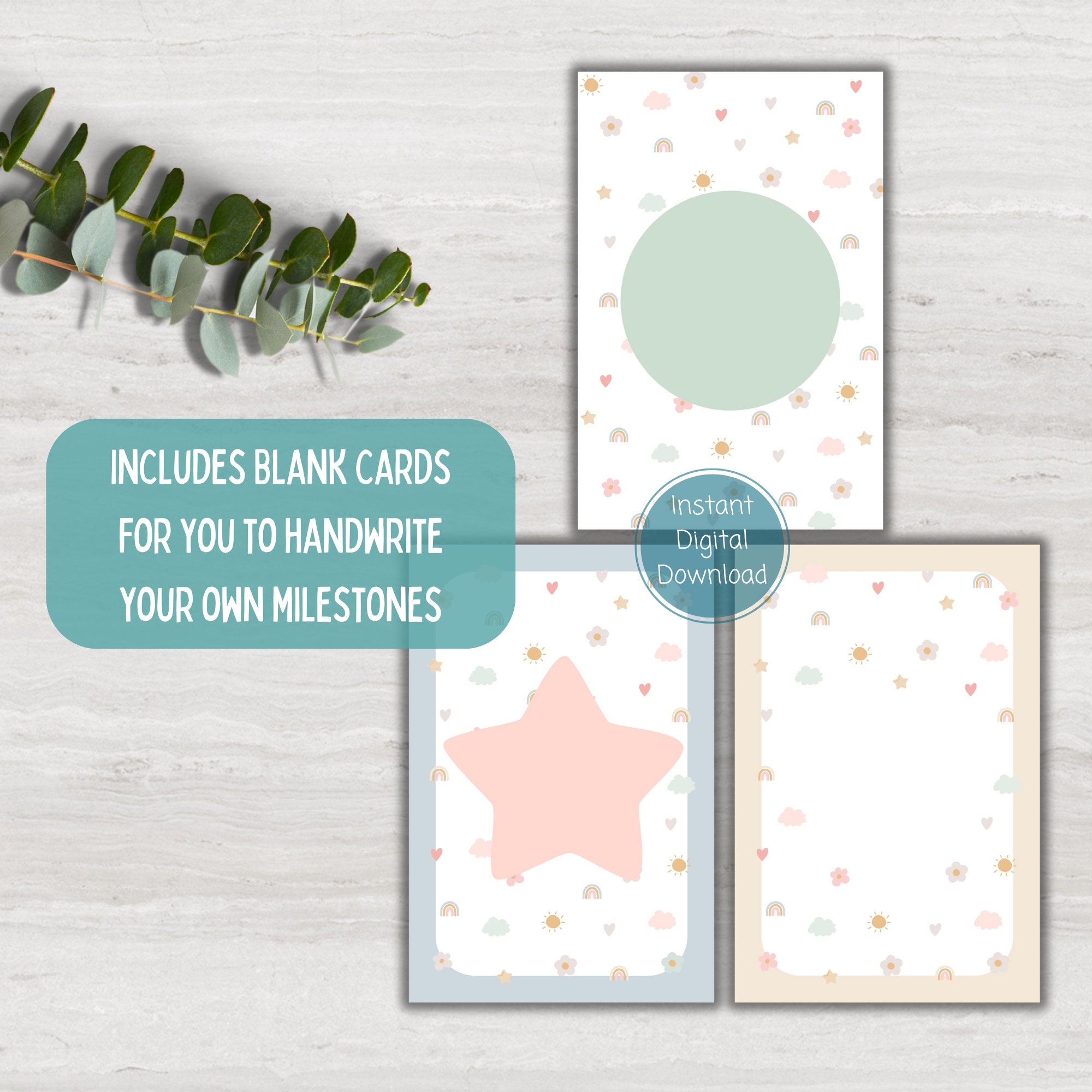 Preemie Baby NICU Milestone Cards, Premature Girl or Boy NICU Journey ...