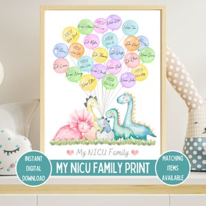 My NICU Familienschild für Unterschriften von Krankenhauspersonal, Andenken-Gästebuch, NICU-Abschlusszertifikat, Frühchen-Baby NICU-Meilensteine, digitaler Download