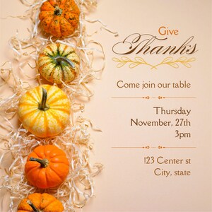 Square Thanksgiving Invitation