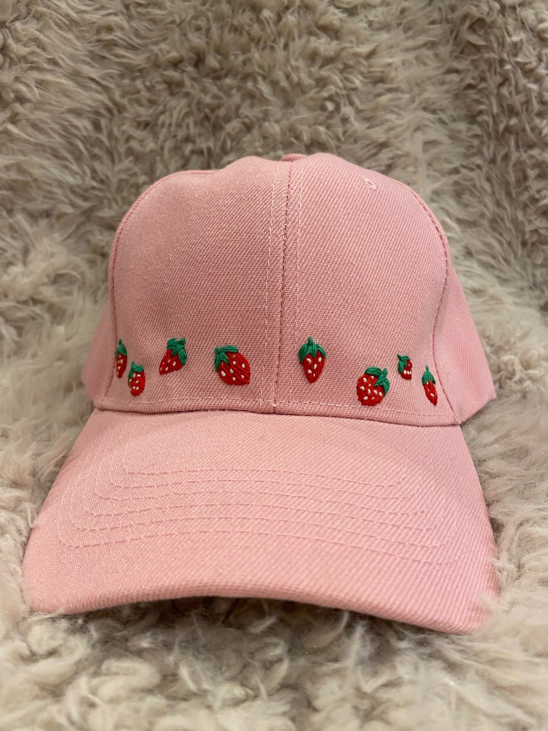 Custom Strawberry with Leaves Teardrop Hat main image 1
