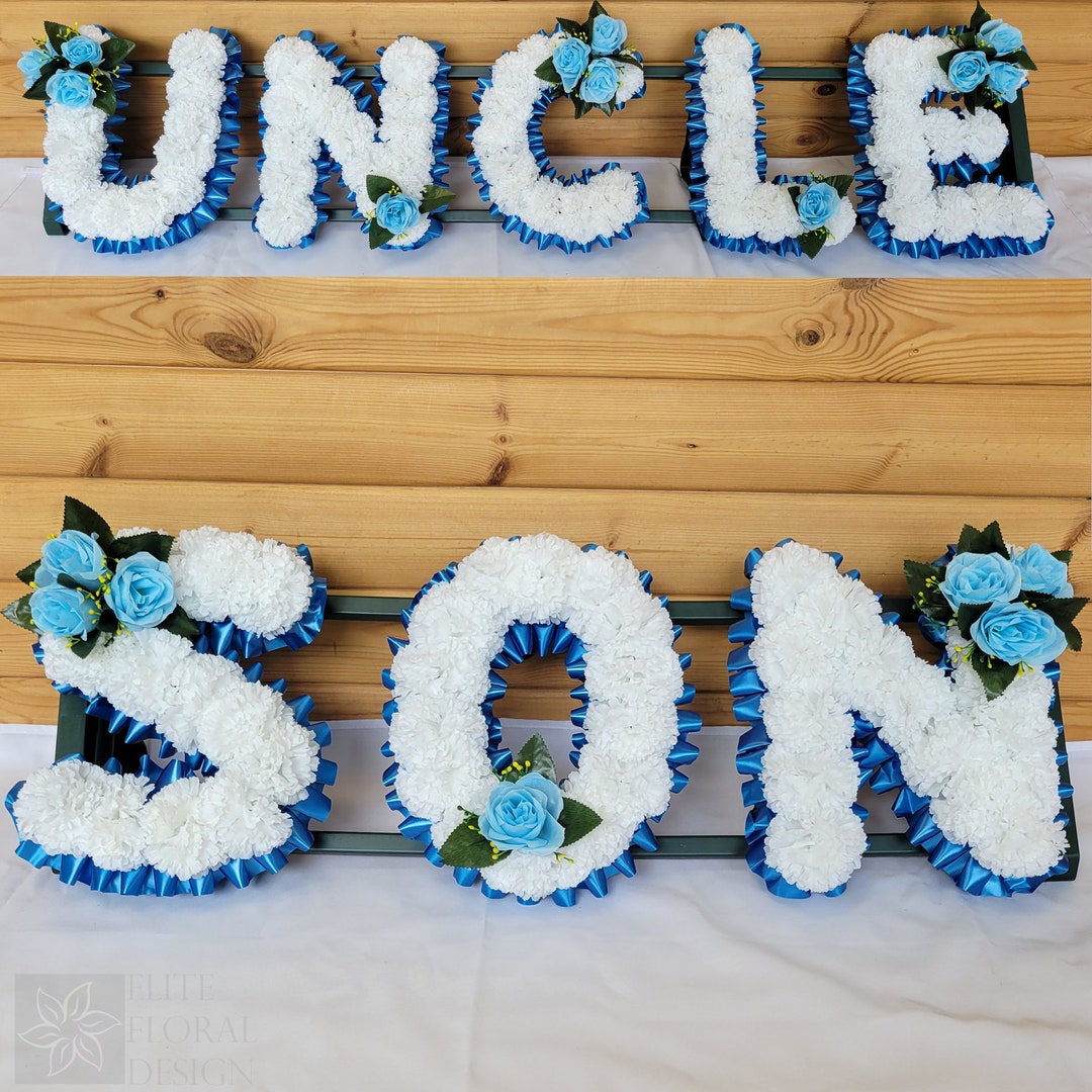 Uncle Rip Flower Card UNCLE SON Funeral Flowers Artificial Tribute Wreath Silk Memorial ...