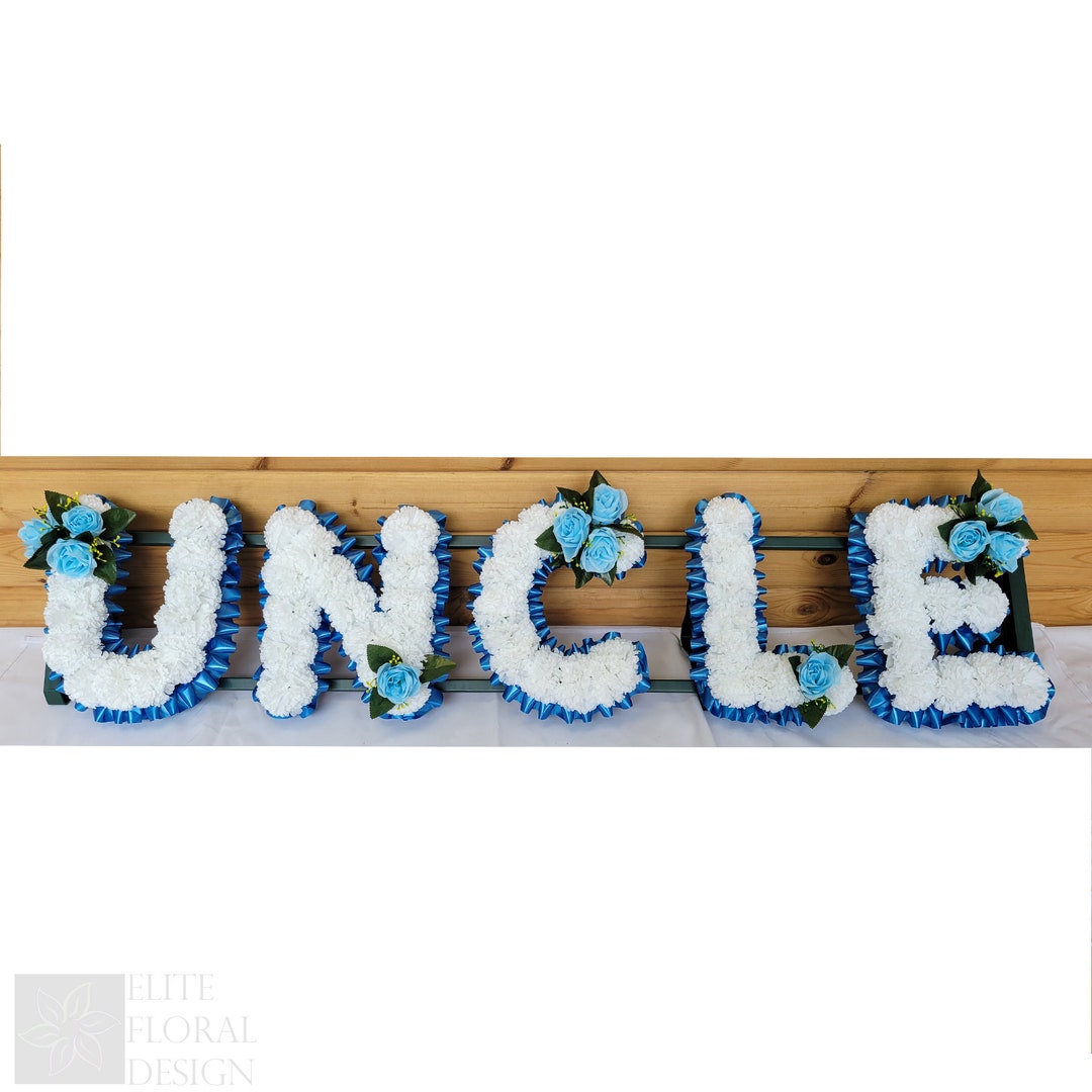 Uncle Rip Flower Card UNCLE Funeral Flowers Artificial Tribute Wreath Silk Grave Memorial ...