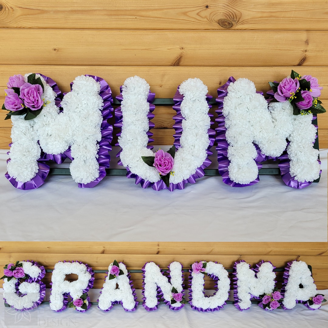 MUM GRANDMA Funeral Flowers Artificial Tribute Package Wreath Silk