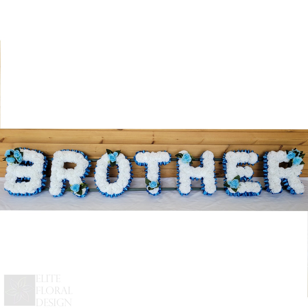 BROTHER Funeral Flowers Artificial Tribute Wreath Silk Grave Memorial