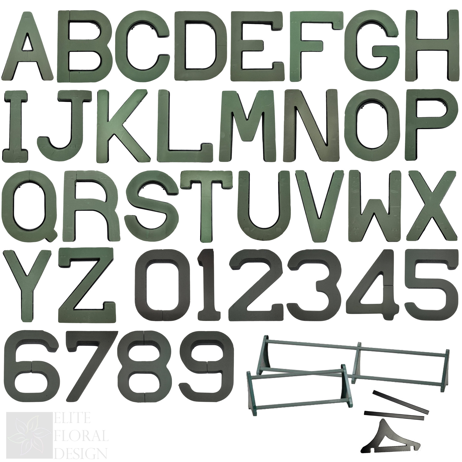 Funeral Foam Letters Numbers Tribute Name Floral Quick Clip on Bars ...