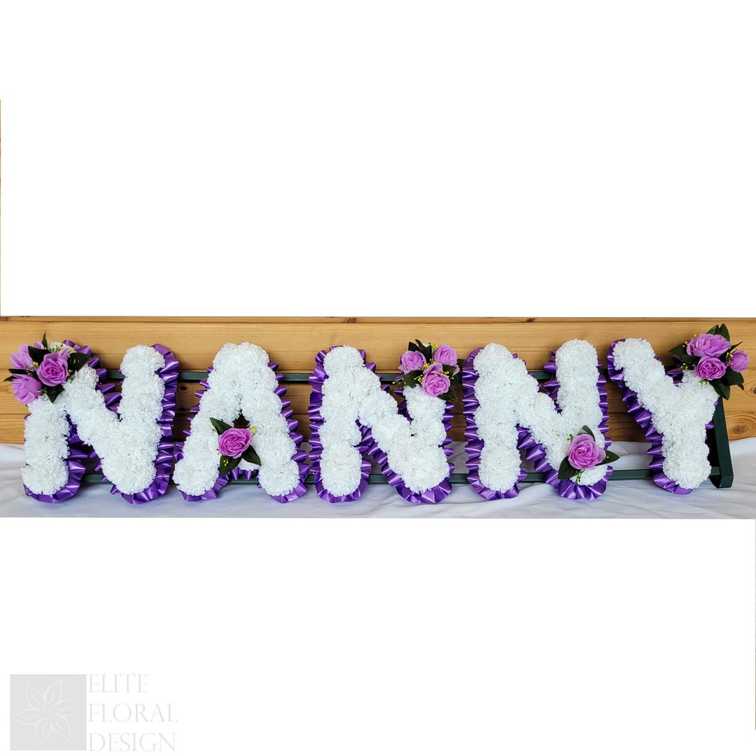 NANNY Funeral Flowers Artificial Tribute Wreath Silk Grave Memorial
