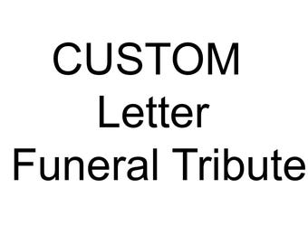 Custom Name Theme Funeral Flowers Artificial Tribute Wreath Silk Grave Memorial Letters or Any 1, 2, 3, 4, 5, 6, 7, 8, 9 or 10 Letter Name