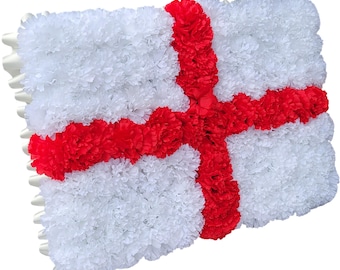England St George English Flag Funeral Flowers Artificial Tribute Wreath Silk Memorial