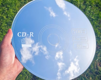 Gepersonaliseerde lasergegraveerde muurkunst – funky nostalgisch decor voor jaren 90 baby, feest, retro cd spiegel jaren 90
