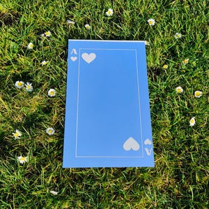 Miroir acrylique argenté gravé au laser Ace of Hearts | Art mural cartes à jouer 3 mm | Décoration de salle de poker | Oeuvre d'art réfléchissante moderne