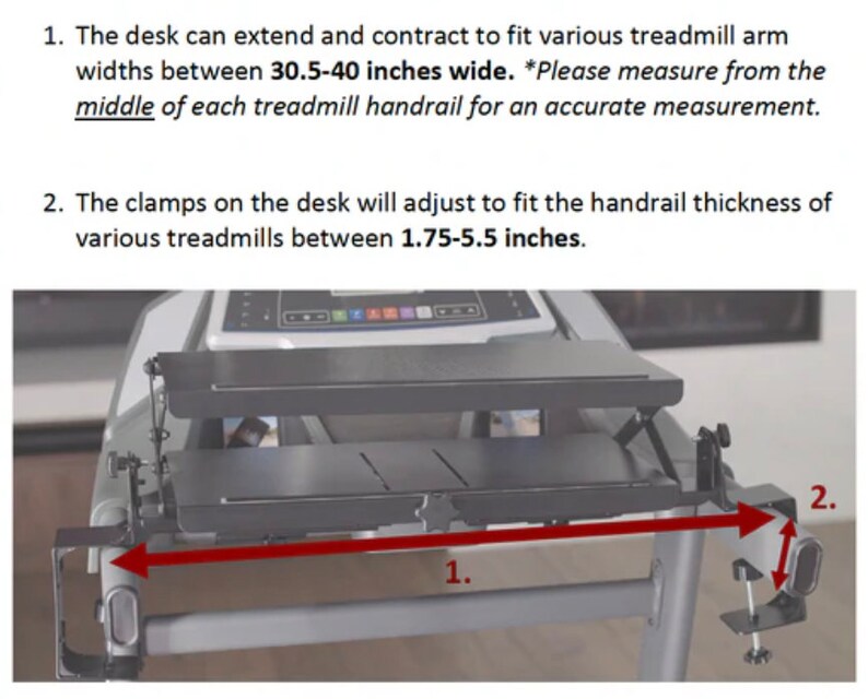 FITS nordictrack Treadmills Height Adjustable Treadmill Desk Etsy