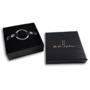 Tour de cou en cuir premium O ring day Collar. Collier cercle luxueux Punk, Goth, Emo. Tour de cou gothique en simili cuir noir avec o-ring image 8