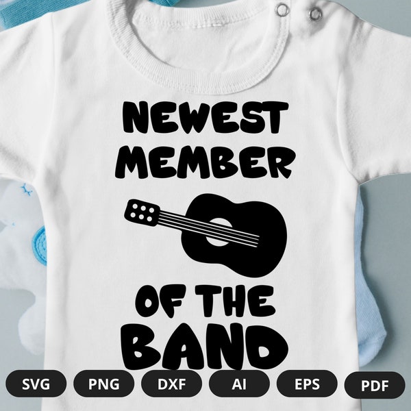 Newest Member Of The Band | Baby Band Onesie | Baby Guitarist Onesie | Music Onesie | Baby Guitar Onesie | Onesies