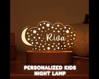 Lampe veilleuse personnalisée pour enfant | Veilleuse personnalisée pour bébé | Lampe de nuit pour bébé