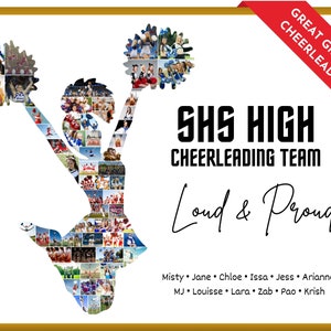 Cheerleading Gift Collage | Cheerleading Coach Gift | Cheerleader Collage Gift | Cheerleader Collage Template