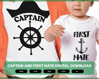 Captain | First Mate Onesie | Baby Captain Onesie | First Mate Onesie | Baby Saying Onesie | Onesies