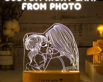 Personalized Gift Lamp for Mother | Customized Gift for Her | Custom Night Lamp for Birthday Gift