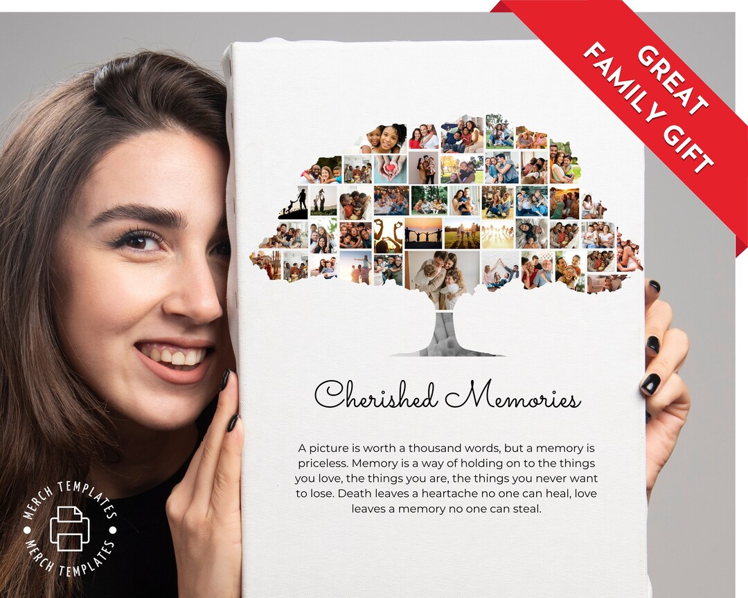 Family Tree Wall Art Family Tree Collage Template Family Tree Custom