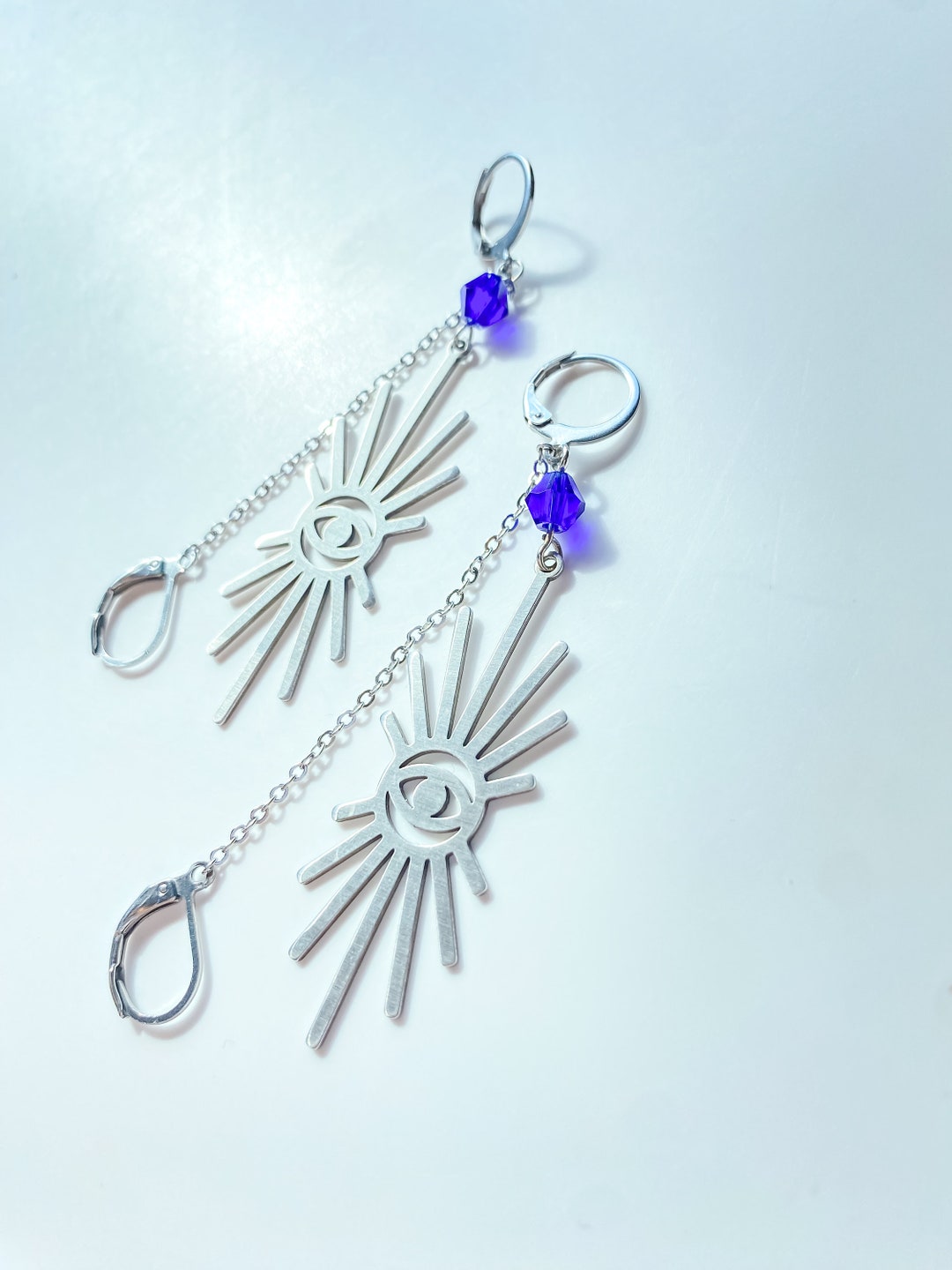 Evil Eye Inspired Earrings for Loop Earplugs, Sensory Earrings, Earplug ...
