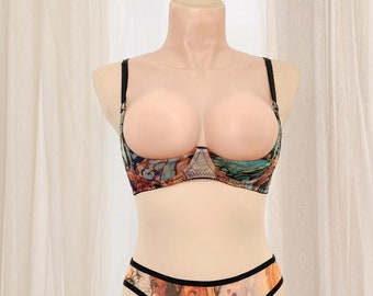 Shelf bra open with small cup, Cupless Bra extreme Half cup shelf bra, Quarter cupless bra open lingeries