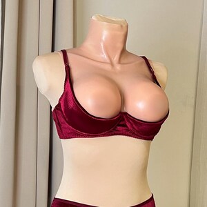 Shelf BH Öffnen Sie mit Unterstützung, Cupless-BH extreme plus Größe, Schiere-BH große Brust, Offene Wäsche, Regal-BH offen Cupless