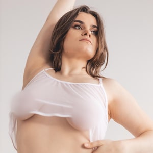 Mesh top Sheer tank top, See-through top Light transparent top, Light and comfortable mesh top, Women&#39;s transparent top