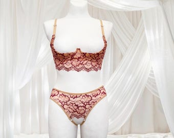 Lingerie senza coppe aperte taglia grande, Reggiseno a mezza coppa, Lingerie senza coppe esplicite, Lingerie con cavallo aperto senza censura
