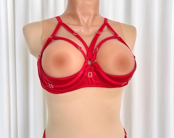Cupless bra for big and small breast with support, Shelf bra open cupless lingerie, Quarter cup bra, Half cup shelf bra 1/4 cup bra