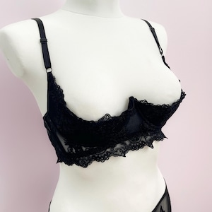 Open cupless bra with support, Shelf bra open with support, Quarter cup bra, Open lingeries See through lingeries with open cups