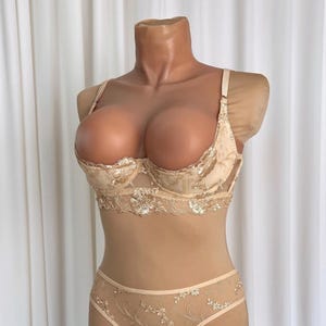 Open cupless bra extreme Shelf bra open with support, Bra open 1/4 cup, Crotchles lingerie, Half cup shelf bra Quarter cup bra image 9