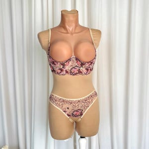 See through lingeries with open cups and open panty, Shelf bra for large bust, Open crotched lingerie, Cupless lingerie extreme
