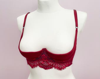 Cupless bra support, Shelf bra open cupless bra, Quarter cup bra demi cup bra