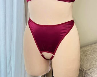 Bikini see through lingeries, Open Panties, Open crotched panty, Cupless lingerie, extreme open crotched, open butt panty