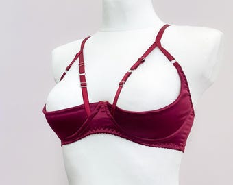 Cupless bra support, Shelf bra open with support, Quarter cup bra, Half cup shelf bra, Lingerie see through